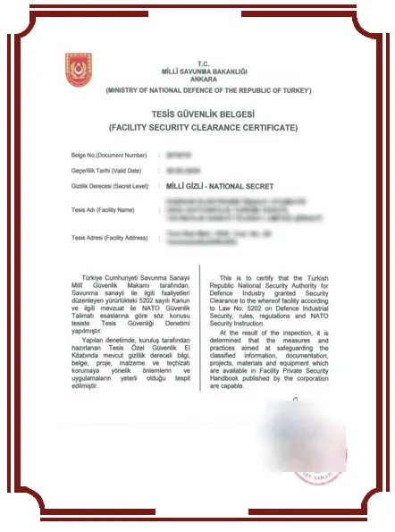 Tesis Güvenlik Belgesi Danışmanlık